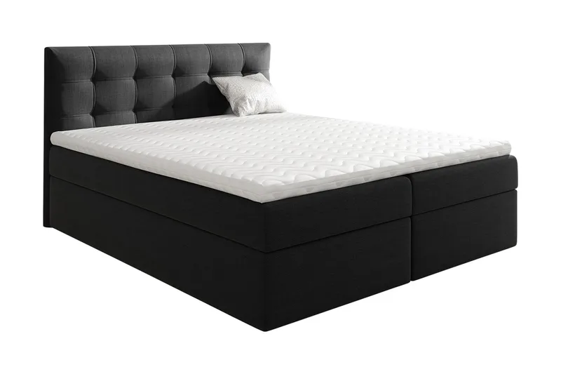 Skaftå kontinentalseng 200x200, Svart / Hvit