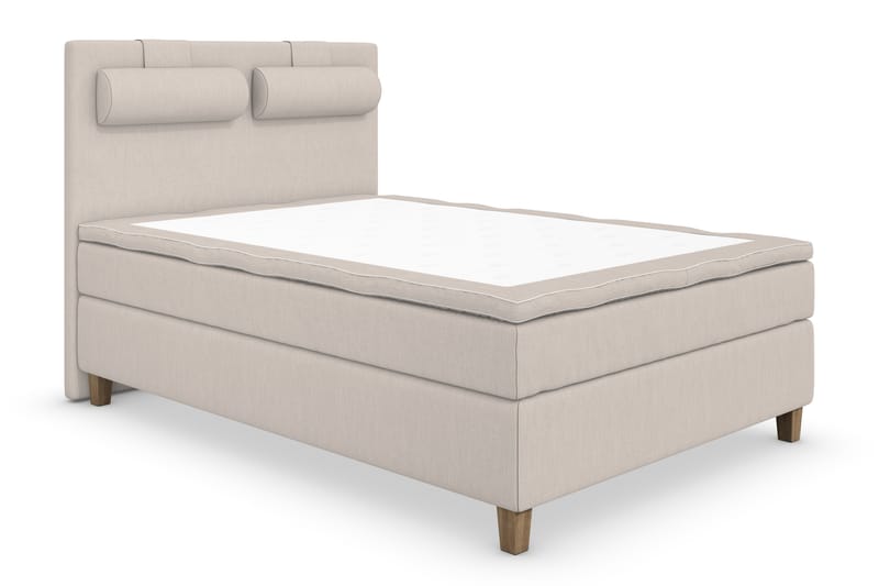 Superior Lyx Komplett Sengepakke 120 cm Beige - Eikeben - Komplett sengepakke - Kontinentalsenger