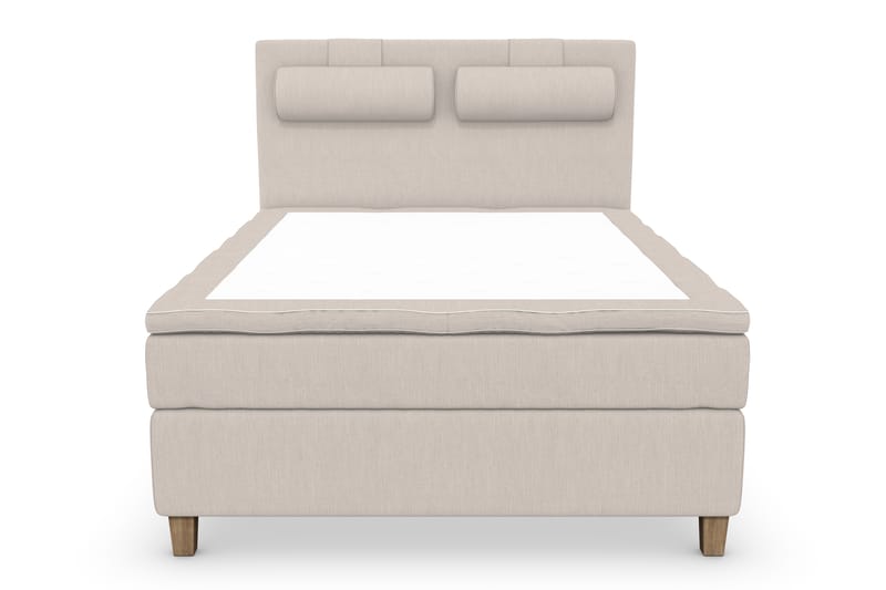 Superior Lyx Komplett Sengepakke 120 cm Beige - Eikeben - Komplett sengepakke - Kontinentalsenger