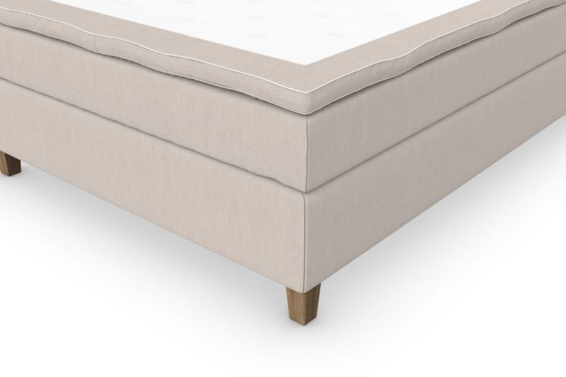 Superior Lyx Komplett Sengepakke 120 cm Beige - Eikeben - Komplett sengepakke - Kontinentalsenger