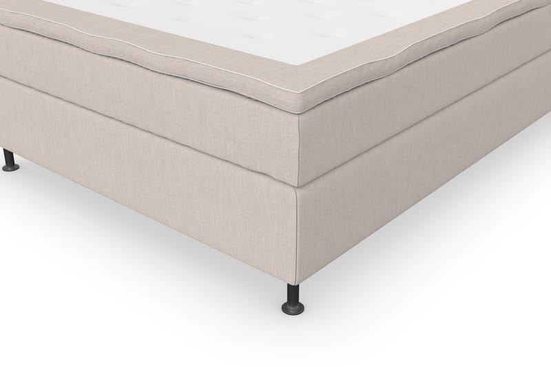 Superior Lyx Komplett Sengepakke 120 cm Beige - Sølvben - Komplett sengepakke - Kontinentalsenger