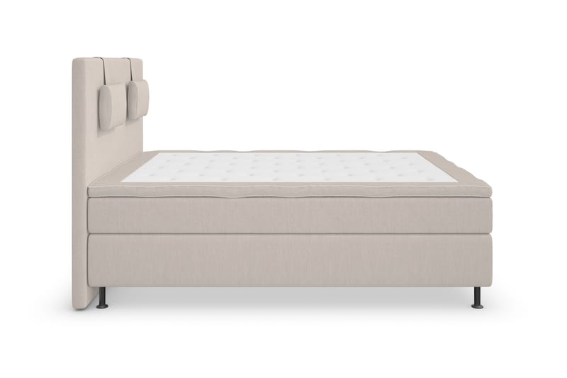 Superior Lyx Komplett Sengepakke 120 cm Beige - Sølvben - Komplett sengepakke - Kontinentalsenger