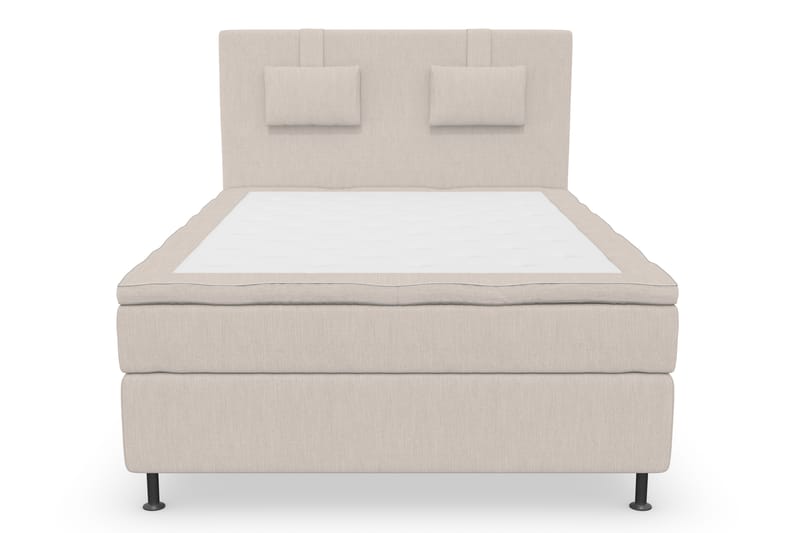 Superior Lyx Komplett Sengepakke 120 cm Beige - Sølvben - Komplett sengepakke - Kontinentalsenger