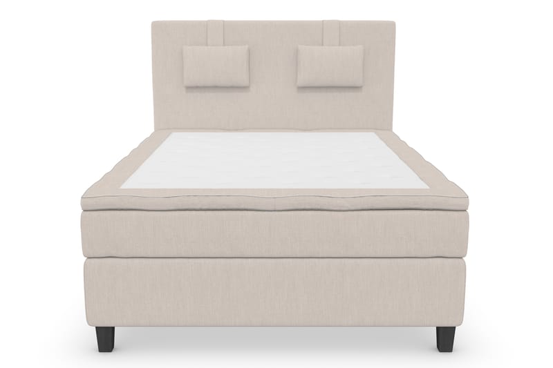Superior Lyx Komplett Sengepakke 120 cm Beige - Svarte Ben - Møbler - Senger - Komplett sengepakke
