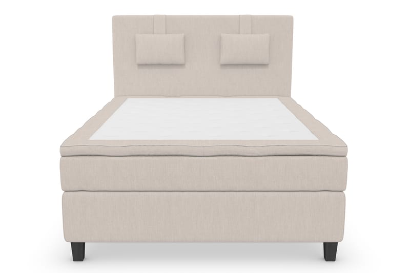 Superior Lyx Komplett Sengepakke 120 cm Beige - Svarte Ben - Komplett sengepakke - Kontinentalsenger