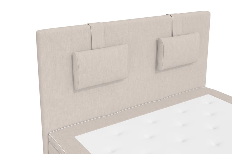 Superior Lyx Komplett Sengepakke 120 cm Beige - Svarte Ben - Møbler - Senger - Komplett sengepakke