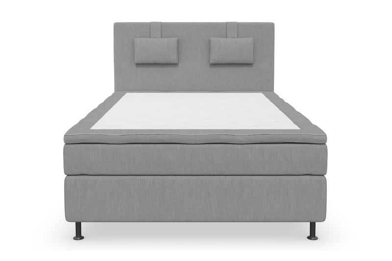 Superior Lyx Komplett Sengepakke 120 cm Lysegrå - Sølvben - Møbler - Senger - Komplett sengepakke