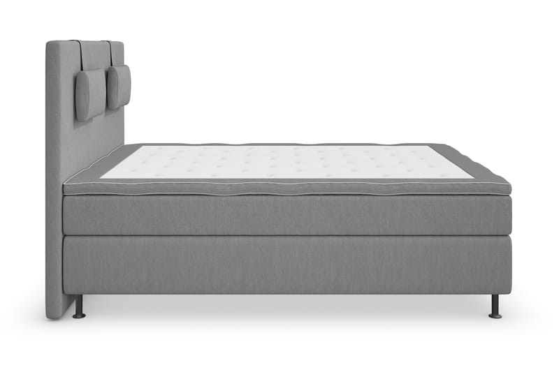 Superior Lyx Komplett Sengepakke 120 cm Lysegrå - Sølvben - Komplett sengepakke - Kontinentalsenger