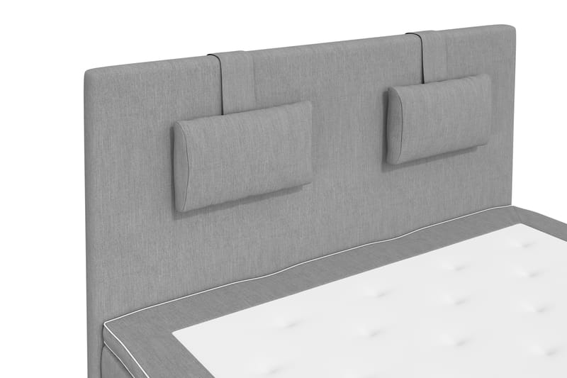 Superior Lyx Komplett Sengepakke 120 cm Lysegrå - Sølvben - Møbler - Senger - Komplett sengepakke