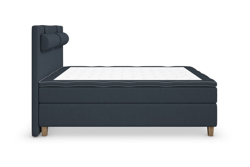 Superior Lyx Komplett Sengepakke 120 cm Mørkeblå - Eikeben - Møbler - Senger - Komplett sengepakke