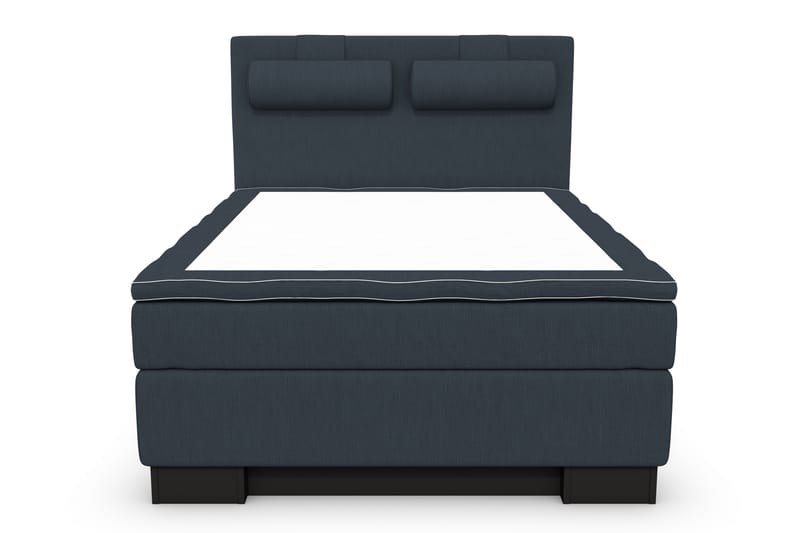 Superior Lyx Komplett Sengepakke 120 cm Mørkeblå - Svart Sokkel - Komplett sengepakke - Kontinentalsenger