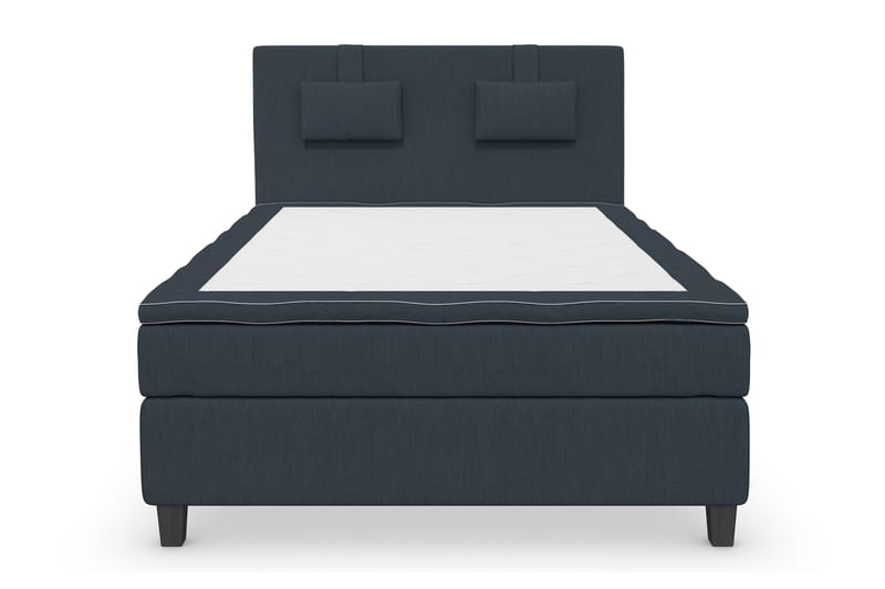 Superior Lyx Komplett Sengepakke 120 cm Mørkeblå - Svarte Ben - Møbler - Senger - Komplett sengepakke