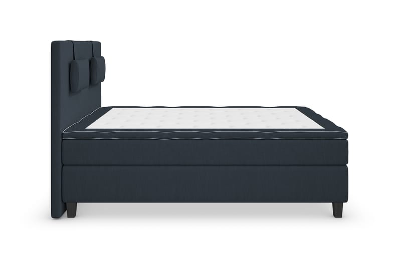 Superior Lyx Komplett Sengepakke 120 cm Mørkeblå - Svarte Ben - Møbler - Senger - Komplett sengepakke