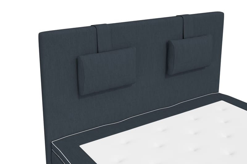 Superior Lyx Komplett Sengepakke 120 cm Mørkeblå - Svarte Ben - Møbler - Senger - Komplett sengepakke