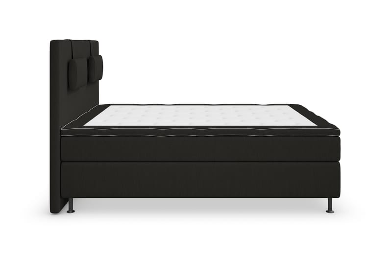Superior Lyx Komplett Sengepakke 120 cm Svart - Sølvben - Møbler - Senger - Komplett sengepakke