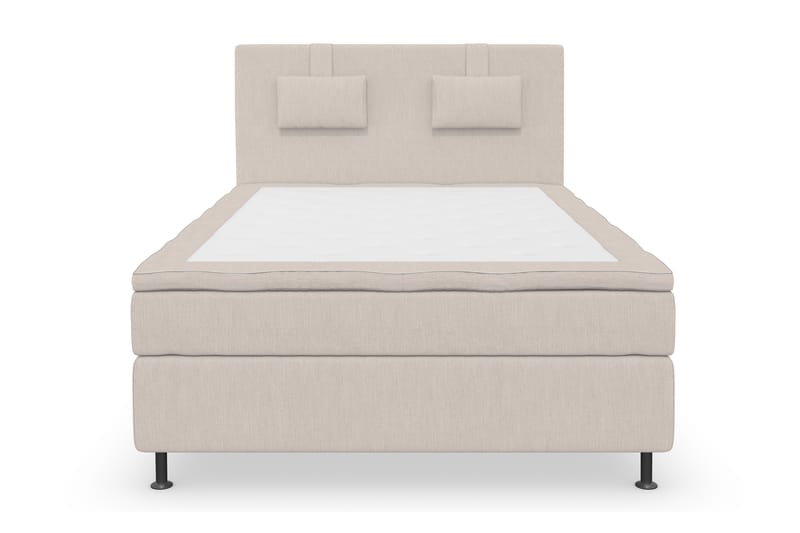 Superior Lyx Komplett Sengepakke 140 cm Beige - Sølvben - Komplett sengepakke - Kontinentalsenger - Dobbeltsenger