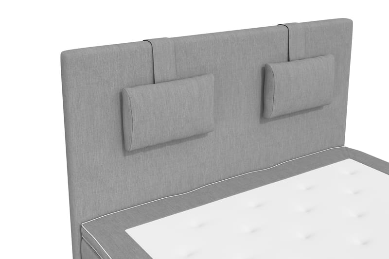 Superior Lyx Komplett Sengepakke 140 cm Lysegrå - Eikeben - Møbler - Senger - Komplett sengepakke