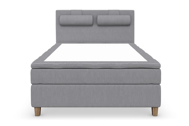 Superior Lyx Komplett Sengepakke 140 cm Lysegrå - Eikeben - Møbler - Senger - Komplett sengepakke