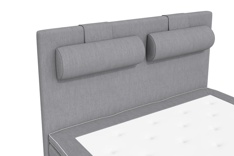 Superior Lyx Komplett Sengepakke 140 cm Lysegrå - Eikeben - Møbler - Senger - Komplett sengepakke