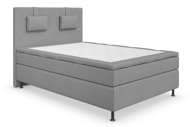Superior Lyx Komplett Sengepakke 140 cm Lysegrå - Sølvben - Møbler - Senger - Komplett sengepakke