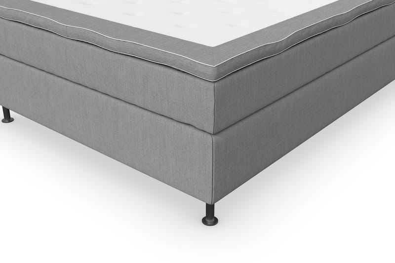 Superior Lyx Komplett Sengepakke 140 cm Lysegrå - Sølvben - Møbler - Senger - Komplett sengepakke