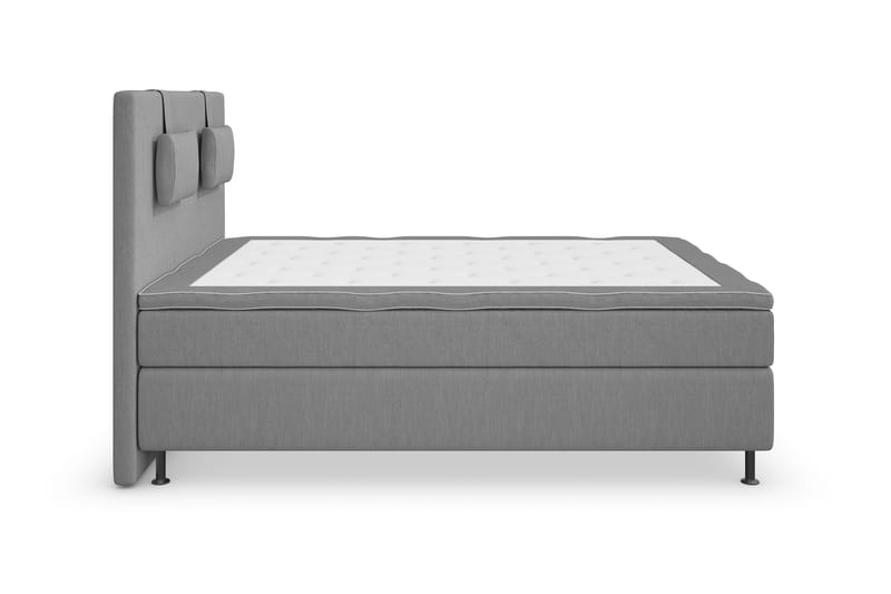 Superior Lyx Komplett Sengepakke 140 cm Lysegrå - Sølvben - Møbler - Senger - Komplett sengepakke
