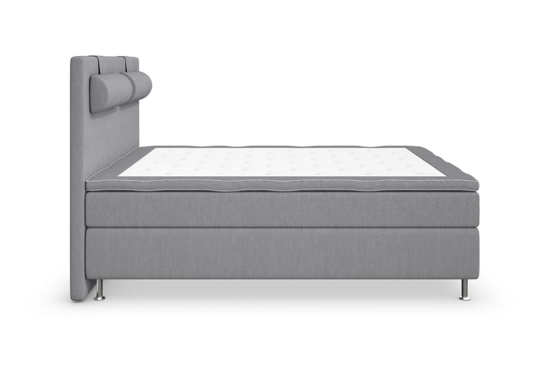Superior Lyx Komplett Sengepakke 140 cm Lysegrå - Sølvben - Møbler - Senger - Komplett sengepakke