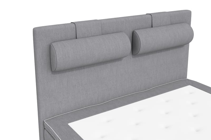Superior Lyx Komplett Sengepakke 140 cm Lysegrå - Sølvben - Møbler - Senger - Komplett sengepakke