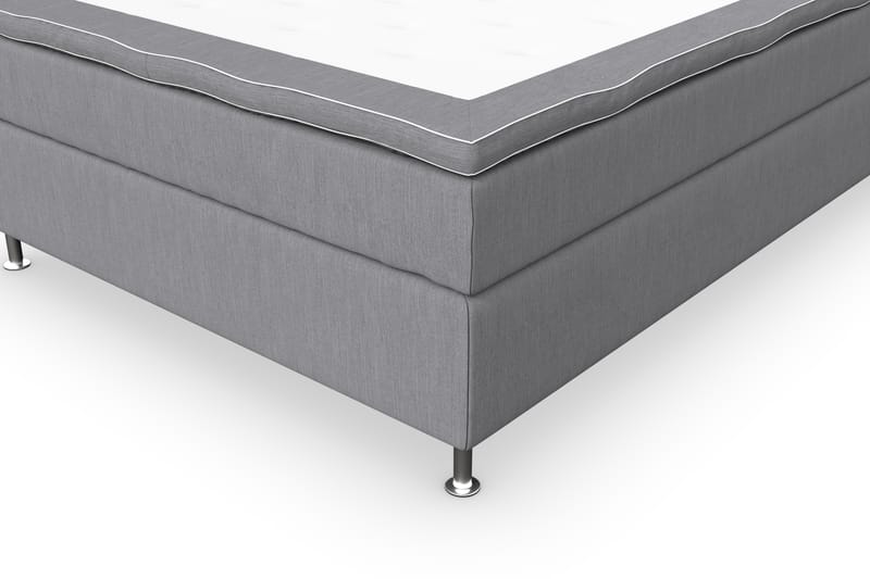 Superior Lyx Komplett Sengepakke 140 cm Lysegrå - Sølvben - Møbler - Senger - Komplett sengepakke