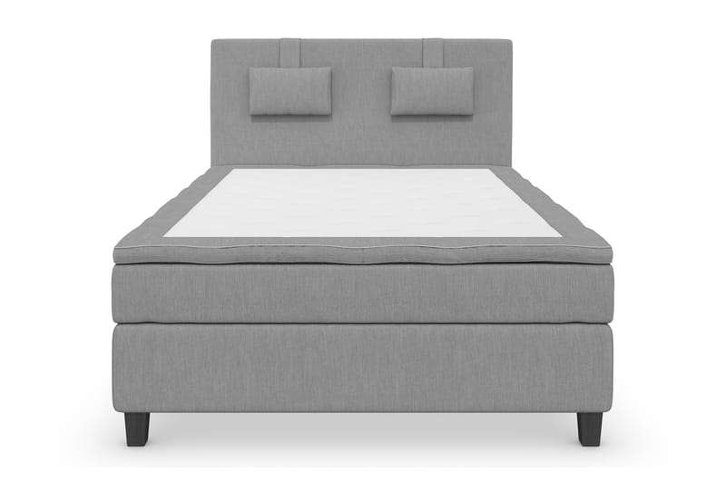 Superior Lyx Komplett Sengepakke 140 cm Lysegrå - Svarte Ben - Møbler - Senger - Komplett sengepakke