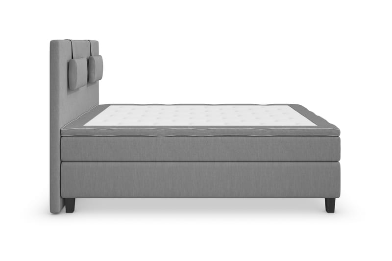 Superior Lyx Komplett Sengepakke 140 cm Lysegrå - Svarte Ben - Møbler - Senger - Komplett sengepakke