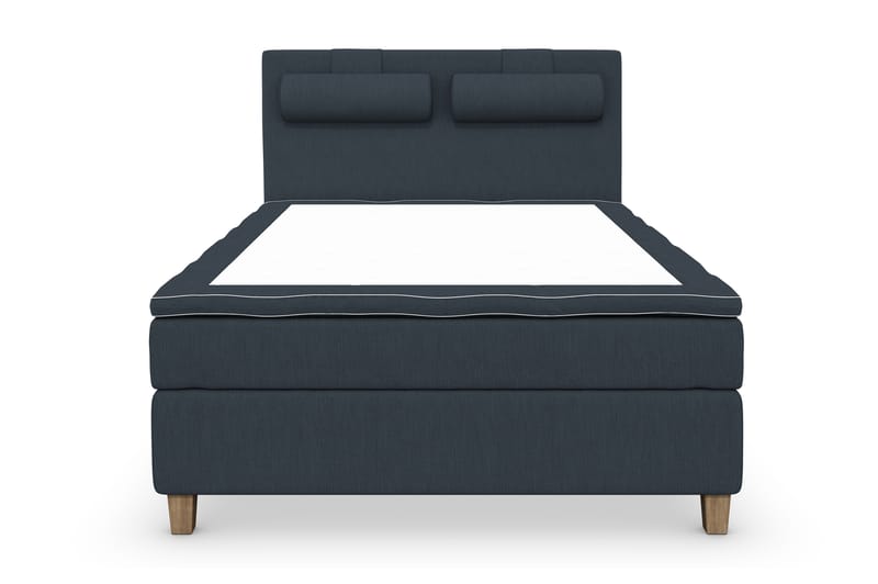 Superior Lyx Komplett Sengepakke 140 cm Mørkeblå - Eikeben - Møbler - Senger - Komplett sengepakke