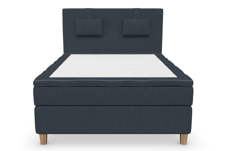 Superior Lyx Komplett Sengepakke 140 cm Mørkeblå - Eikeben - Møbler - Senger - Komplett sengepakke