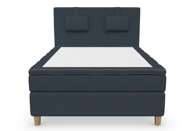 Superior Lyx Komplett Sengepakke 140 cm Mørkeblå - Eikeben - Komplett sengepakke - Kontinentalsenger - Dobbeltsenger