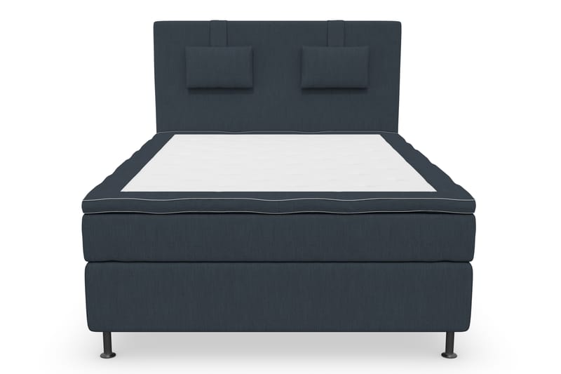Superior Lyx Komplett Sengepakke 140 cm Mørkeblå - Sølvben - Møbler - Senger - Komplett sengepakke