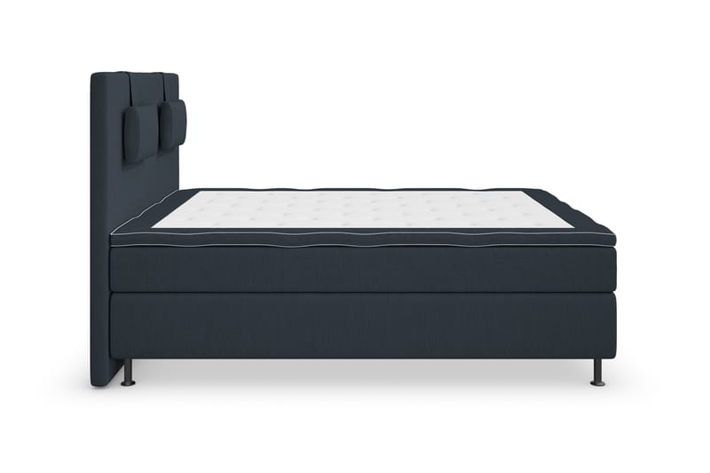 Superior Lyx Komplett Sengepakke 140 cm Mørkeblå - Sølvben - Møbler - Senger - Komplett sengepakke