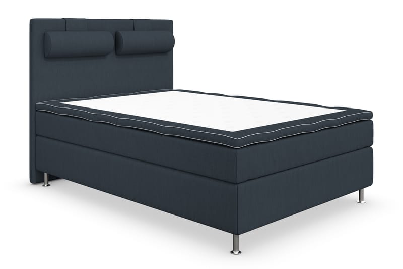 Superior Lyx Komplett Sengepakke 140 cm Mørkeblå - Sølvben - Møbler - Senger - Komplett sengepakke