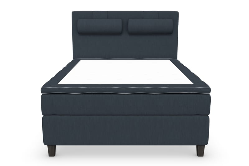 Superior Lyx Komplett Sengepakke 140 cm Mørkeblå - Svarte Ben - Møbler - Senger - Komplett sengepakke