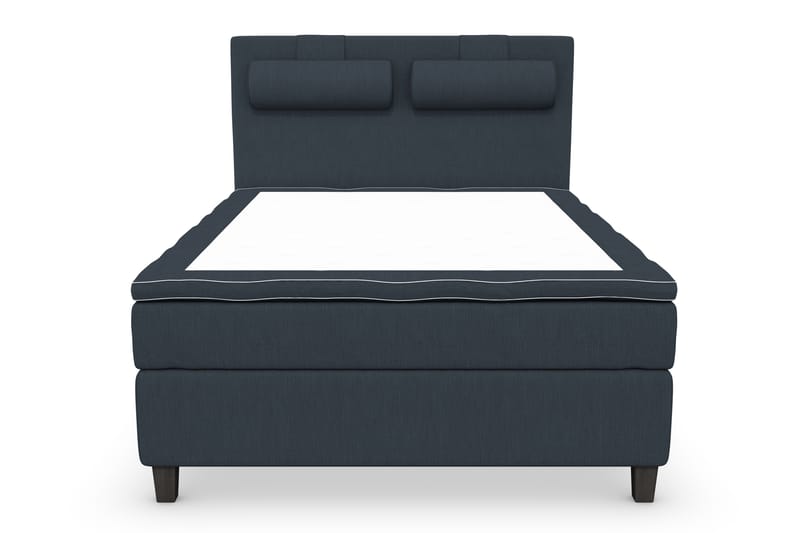 Superior Lyx Komplett Sengepakke 140 cm Mørkeblå - Svarte Ben - Komplett sengepakke - Kontinentalsenger - Dobbeltsenger