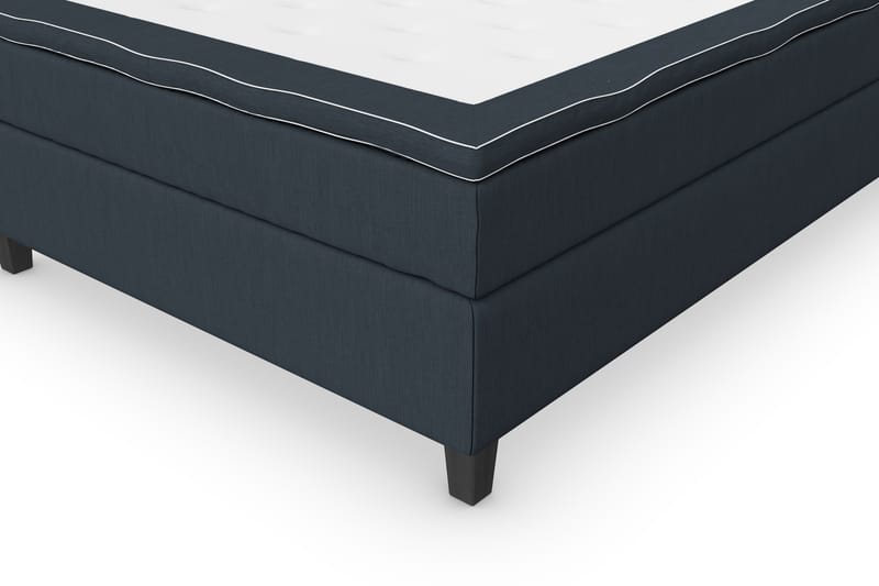 Superior Lyx Komplett Sengepakke 140 cm Mørkeblå - Svarte Ben - Komplett sengepakke - Kontinentalsenger - Dobbeltsenger