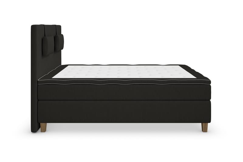 Superior Lyx Komplett Sengepakke 140 cm Svart - Eikeben - Møbler - Senger - Komplett sengepakke