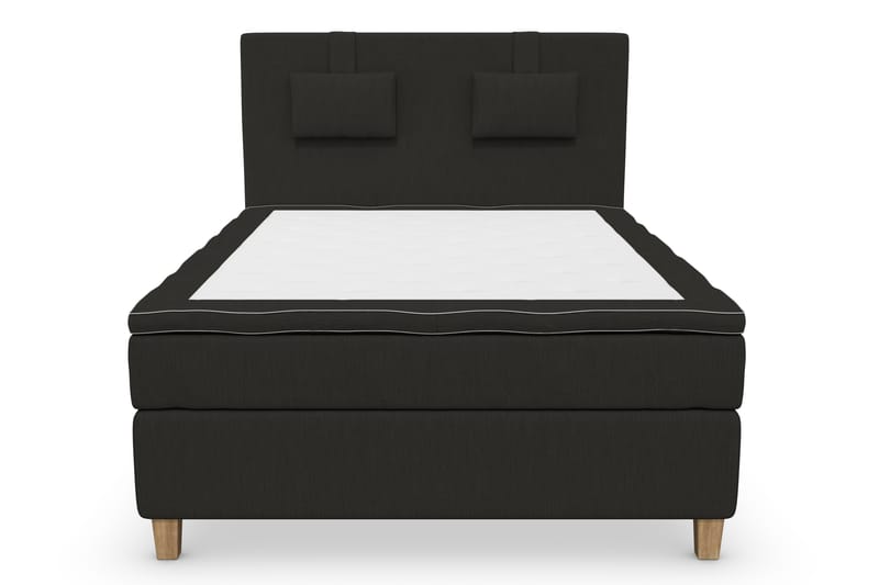 Superior Lyx Komplett Sengepakke 140 cm Svart - Eikeben - Møbler - Senger - Komplett sengepakke