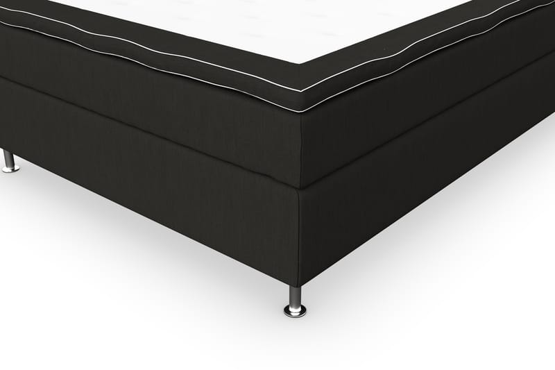 Superior Lyx Komplett Sengepakke 140 cm Svart - Sølvben - Møbler - Senger - Komplett sengepakke