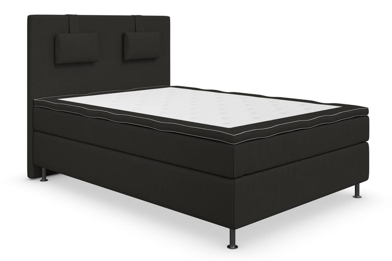 Superior Lyx Komplett Sengepakke 140 cm Svart - Sølvben - Møbler - Senger - Komplett sengepakke
