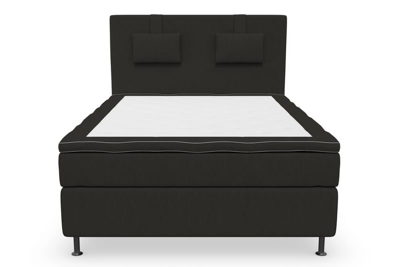 Superior Lyx Komplett Sengepakke 140 cm Svart - Sølvben - Møbler - Senger - Komplett sengepakke