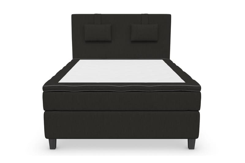 Superior Lyx Komplett Sengepakke 140 cm Svart - Svarte Ben - Møbler - Senger - Komplett sengepakke