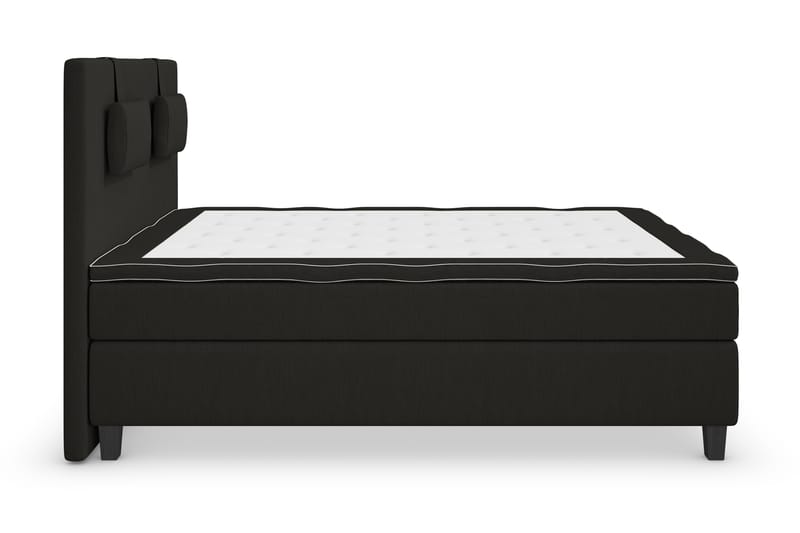 Superior Lyx Komplett Sengepakke 140 cm Svart - Svarte Ben - Møbler - Senger - Komplett sengepakke