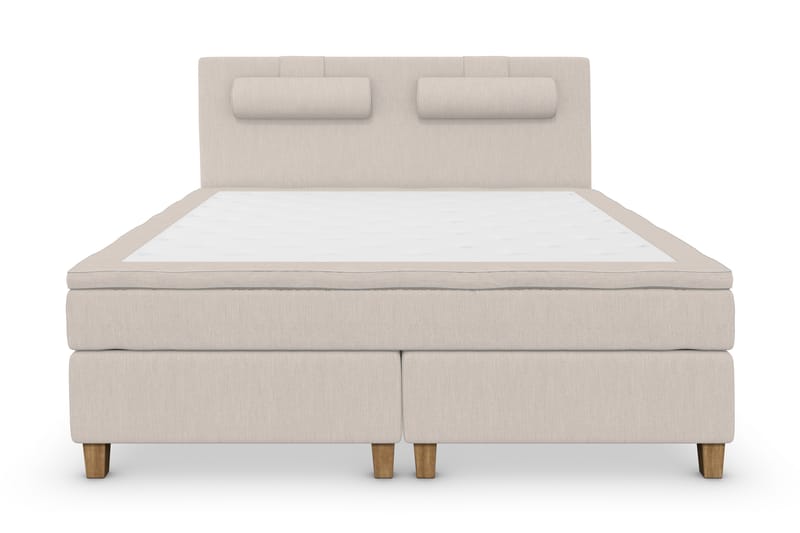 Superior Lyx Komplett Sengepakke 160 cm Beige - Eikeben - Komplett sengepakke - Kontinentalsenger - Dobbeltsenger