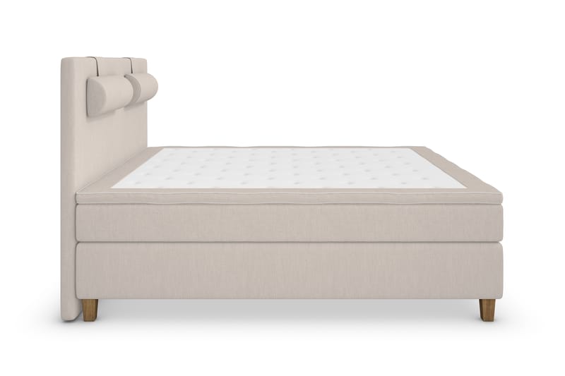 Superior Lyx Komplett Sengepakke 160 cm Beige - Eikeben - Komplett sengepakke - Kontinentalsenger - Dobbeltsenger