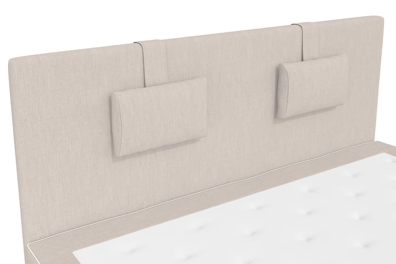 Superior Lyx Komplett Sengepakke 160 cm Beige - Sølvben - Komplett sengepakke - Kontinentalsenger - Dobbeltsenger